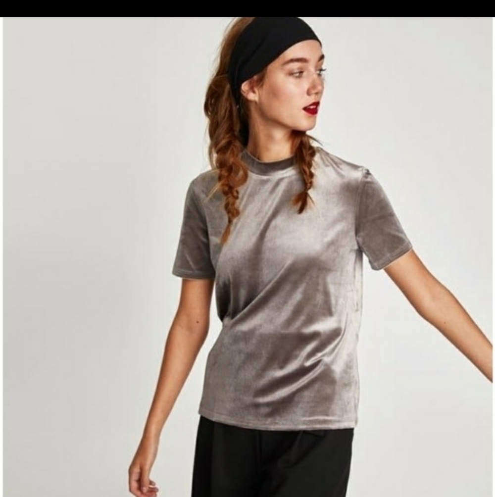 Zara Velvet Top